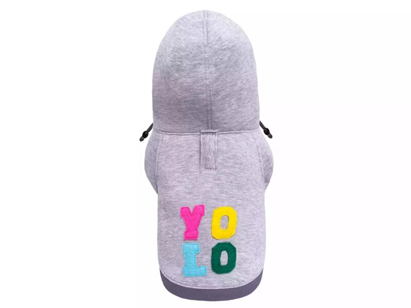 Bluza dla psa YOLO szara – L
