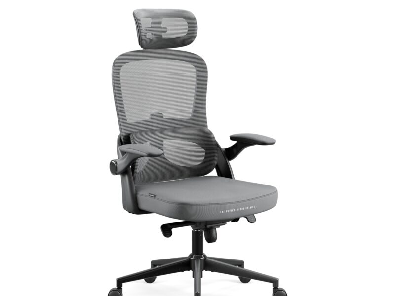 Fotel biurowy, ergonomiczny Diablo V-Light, szary