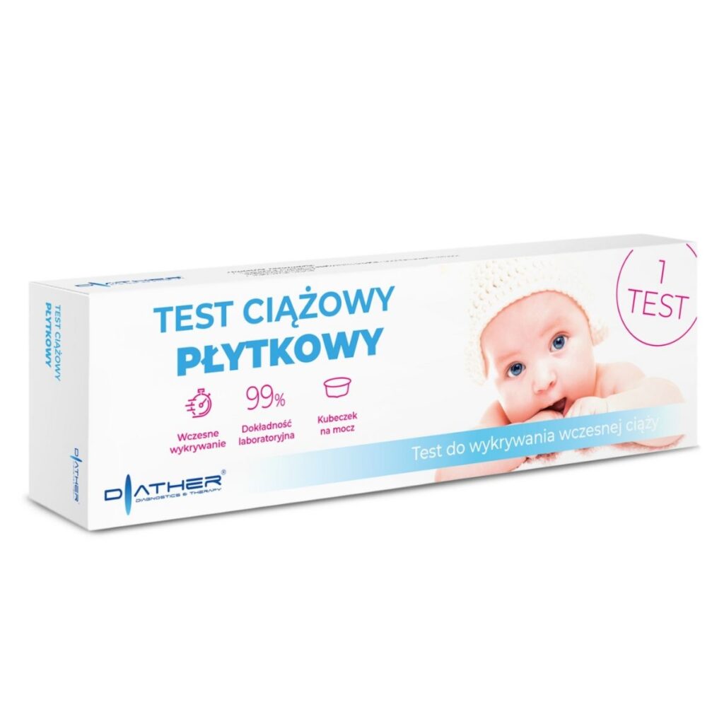 Diather Test Ciążowy hCG Płytkowy – wykrywanie obecności hormonu hCG
