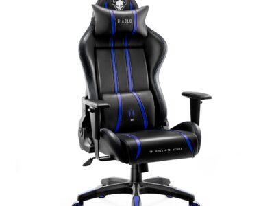 Fotel gamingowy Diablo X-One 2.0 Normal Size, czarno-niebieski