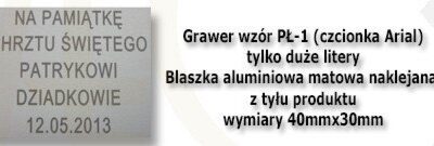Grawer płytka wzór PŁ-1