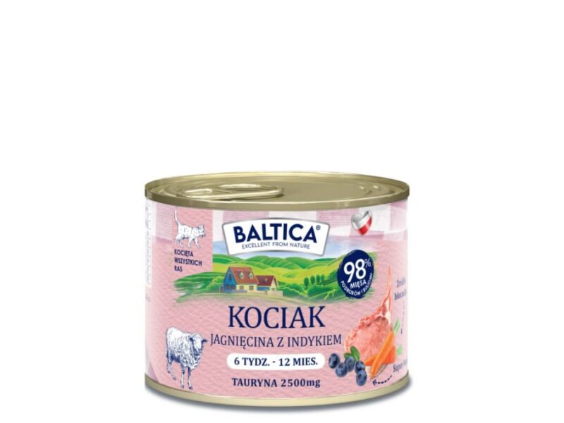 185g Karma mokra Bezzbożowa, monoproteinowa Kociak Jagnięcina z indykiem