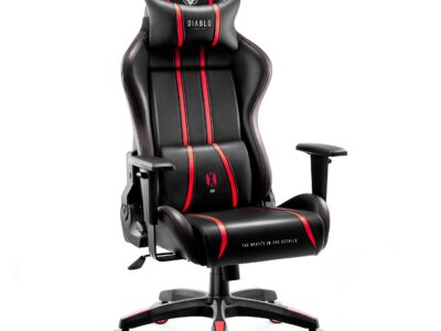 Fotel gamingowy Diablo X-One 2.0 King Size, czarno-czerwony