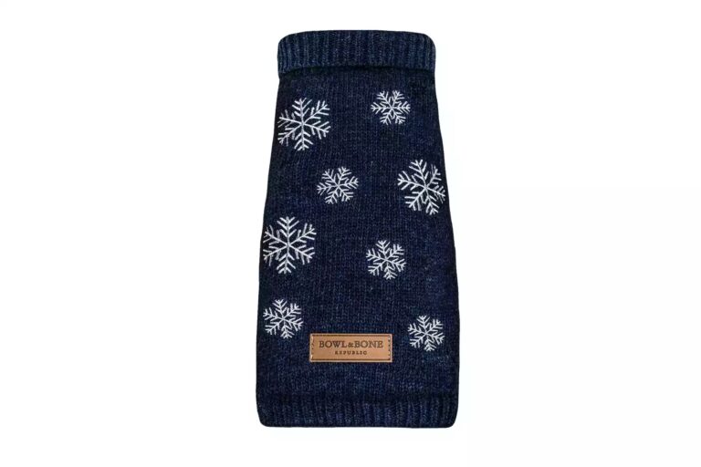 Sweterek dla psa SNOWFLAKE granat – L