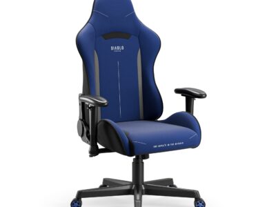 Fotel gamingowy materiałowy granatowy: Diablo X-Starter