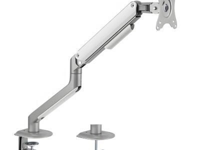 Ramię na monitor, uchwyt biurkowy, 17″-32″, standard VESA, do 9 kg, regulowany mechanicznie SolidHand-DS01