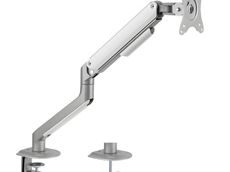 Ramię na monitor, uchwyt biurkowy, 17″-32″, standard VESA, do 9 kg, regulowany mechanicznie SolidHand-DS01