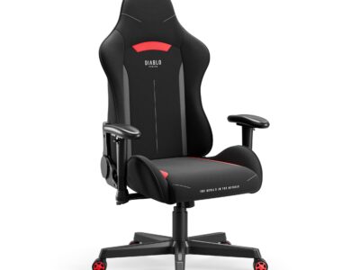 Fotel gamingowy materiałowy czarno-czerwony: Diablo X-Starter