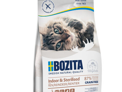Karma dla kota Bozita Indoor & Sterilised z reniferem (Bez dodatku zbóż) – 400g