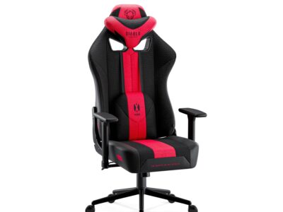 Materiałowy Fotel Diablo X-Player 2.0 Small: Karmazynowo-antracytowy