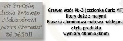 Grawer płytka wzór PŁ-3