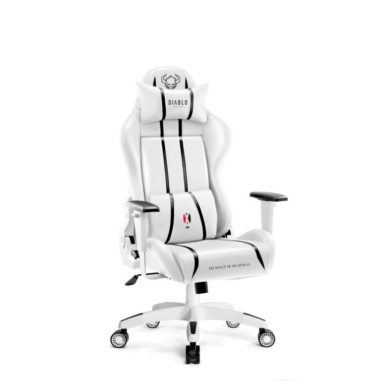 Fotel gamingowy Diablo X-One 2.0 Small: biało-czarny