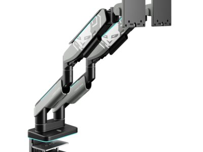 Podwójny uchwyt na monitory 35 cali, szaro-czarny RGB X-Arm Dual
