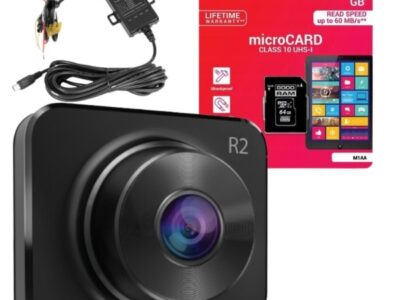 Zestaw Wideorejestrator kamera samochodowa Navitel R2 + adapter zasilania Smartbox NAVITEL + karta microSD 64 GB