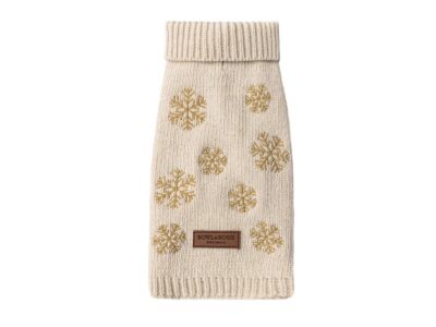 Sweterek dla psa SNOWFLAKE kremowy – XL