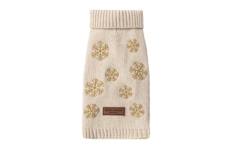 Sweterek dla psa SNOWFLAKE kremowy – XL
