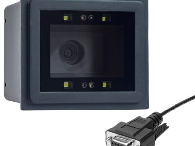 Czytnik QR i kodów kreskowych, stacjonarny, przewodowy z interfejsem RS232, odczyt z ekranu LCD HD340