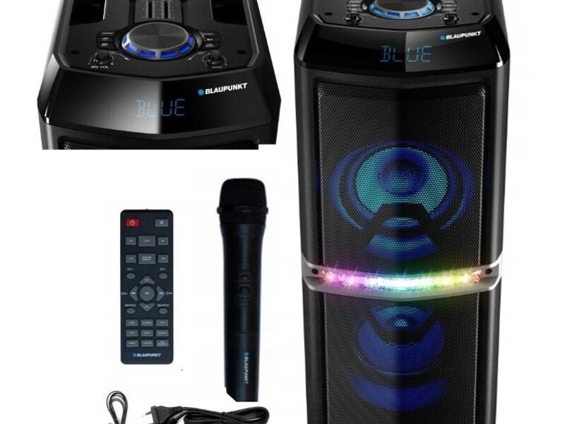 Blaupunkt PS05.2DB: Party Speaker z Karaoke, 800W, Światła LED, Bluetooth, Mikrofon
