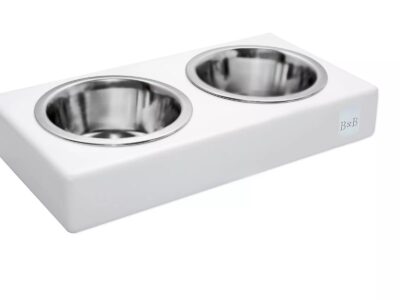Miska dla psa DUO biała – S