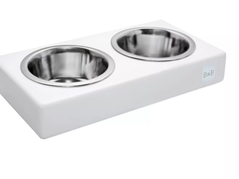 Miska dla psa DUO biała – S