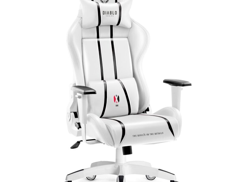 Fotel gamingowy Diablo X-One 2.0 King Size, biało-czarny