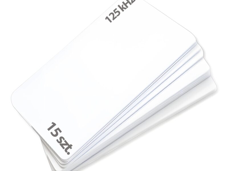 Karty RFID UNIQUE 125 kHz, zakodowane, białe bez nadruku, z chipem TK4100- zestaw 15 sztuk HD-RWC01