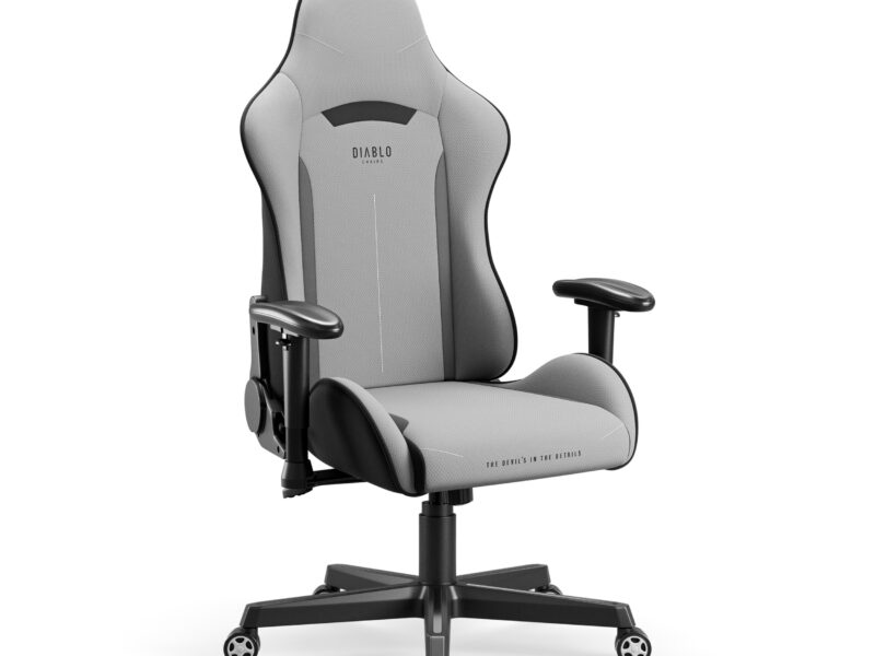 Fotel gamingowy materiałowy szary: Diablo X-Starter