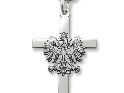 Krzyżyk srebrny z orzełkiem KR-9