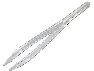 Pęseta Pinceta jednorazowa przezroczysta Intergos – 12,5 cm