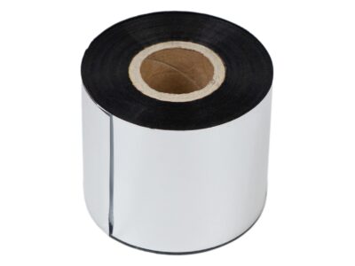 Taśma termotransferowa woskowo-żywiczna, czarna 54 mm x 300 metrów na rolce FI25 ETK-RIB-WZ-54×300-FI25