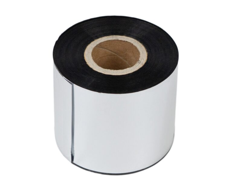Taśma termotransferowa woskowo-żywiczna, czarna 54 mm x 300 metrów na rolce FI25 ETK-RIB-WZ-54×300-FI25