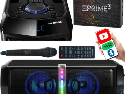 Zestaw Głośników: Blaupunkt PS05.2DB Party Karaoke & Przenośny Prime3 UP!