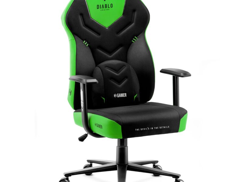 Fotel gamingowy Diablo X-Gamer 2.0 Normal Size, Green Emerald
