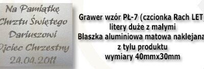 Grawer płytka wzór PŁ-7