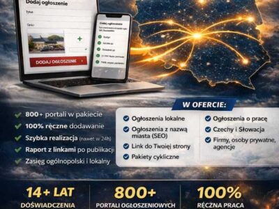 Opublikujemy Twoje ogłoszenie na setkach portali | Dodawanie ogłoszeń