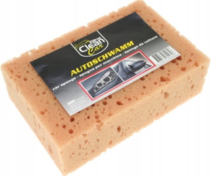 GĄBKA SAMOCHODOWA DO MYCIA AUTA ELINA CLEAN CAR NIEMIECKA DUŻA 15 X 10 CM