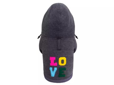 Bluza dla psa LOVE grafitowa – L