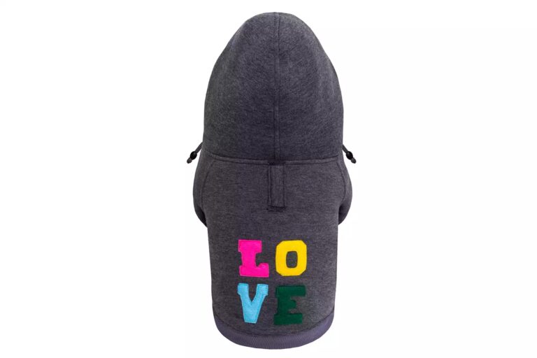 Bluza dla psa LOVE grafitowa – L