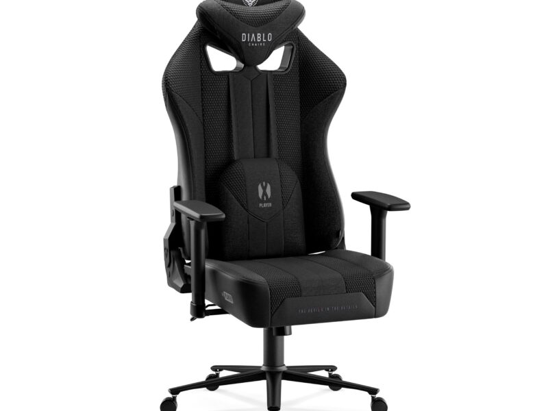 Materiałowy fotel gamingowy czarny Diablo X-Player 2.0 Normal Size