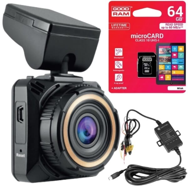 Zestaw Wideorejestrator kamera samochodowa Navitel R6 + adapter zasilania Smartbox NAVITEL + karta 64GB