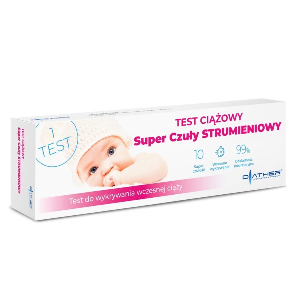 Diather Test Ciążowy Super Czuły Strumieniowy – 1 sztuka