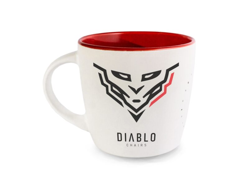 Kubek Diablo Chairs biało-czerwony