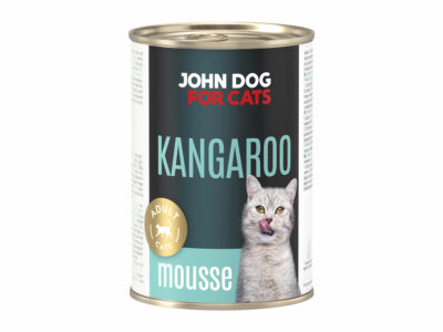 Karma mokra John Dog for Cats kangur mus – 400g