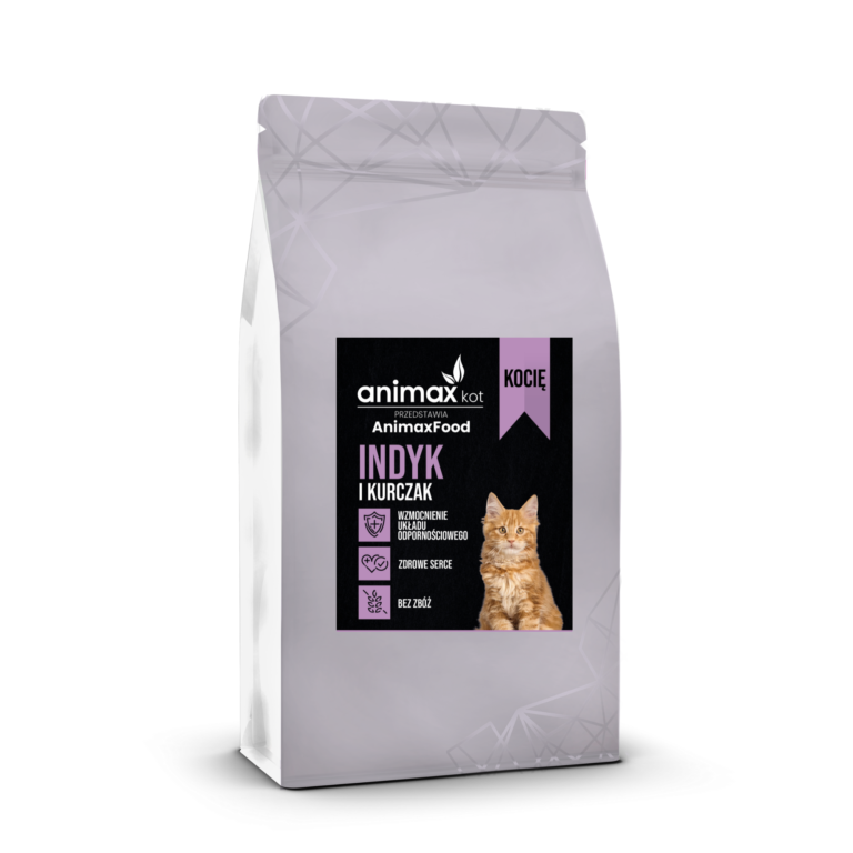 AnimaxFood Indyk i kurczak – Kocie rosnące – 70% mięsa – 5000g