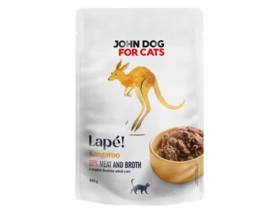 John Dog for Cats Lapé Monobiałkowa karma mokra dla kota kangur 100 g