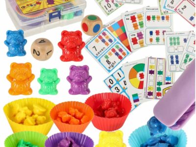 Misie edukacyjne gra nauka liczenia rozpoznawanie kolorów zestaw montessori rozwój zabawa 44el.