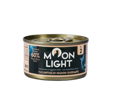 80 gram MOONLIGHT DINNER 2 Karma mokra w puszcze TUŃCZYK KURCZAK KREWETKI