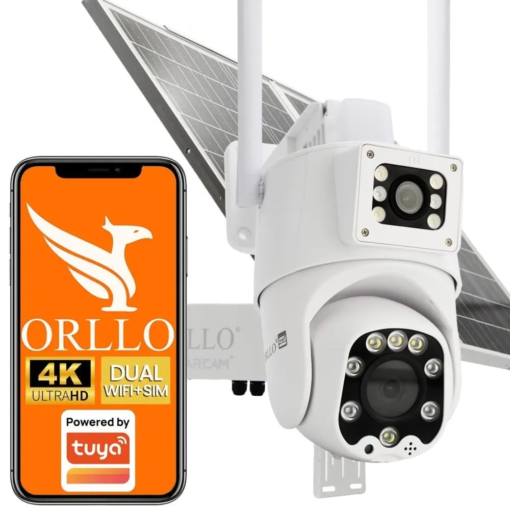 Kamera Solarna Zewnętrzna WiFi SIM 4K ORLLO TZ8 DUAL