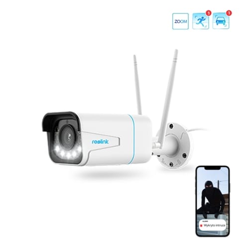 Kamera zewnętrzna Reolink RLC 811WA | 2,4/5 GHz Wifi | Tryb nocny Kolor | Czujnik ruchu z wykrywaniem postaci i pojazdów | Zoom