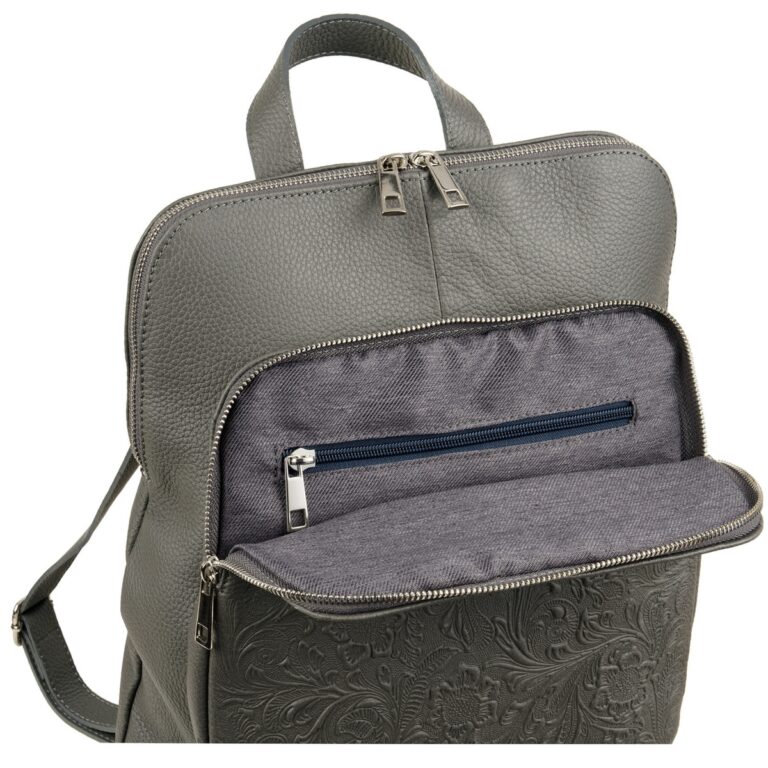 Torbo-plecak damski Canaletto z tłoczeniem w kwiaty TPD490s28t4